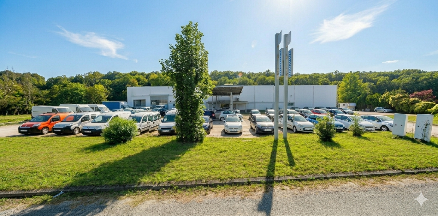 Vue du parc automobile